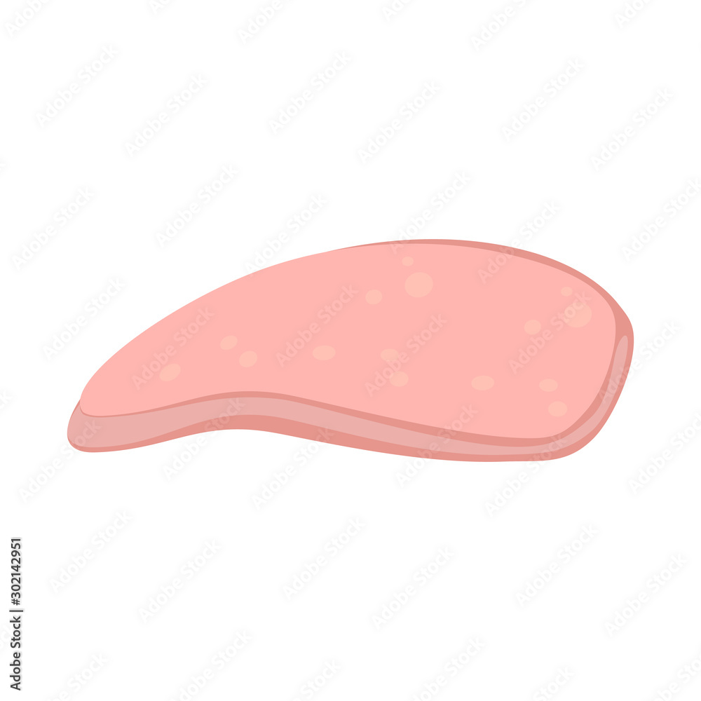 Vector illustration of sausage and slice logo. Graphic of sausage and meat stock symbol for web. Vector illustration of sausage and slice logo. Graphic of sausage and meat stock symbol for web.