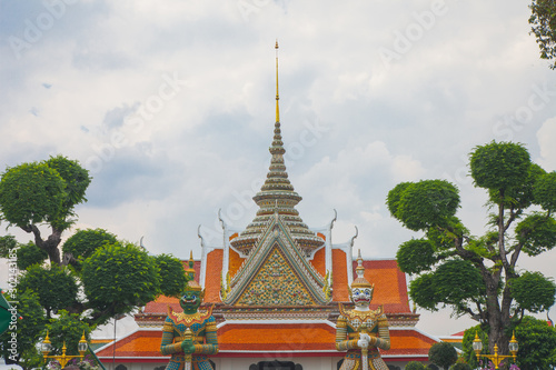 Bangkok, Thailand - November,03 , 2019 - Inside of Wat Arun Ratchawararam Ratchawaramahawihan or Wat Arun is a Buddhist temple Landmarks archaeological site the place in Bangkok Thailand