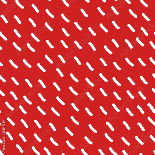 Simple abstract seamless pattern with stripes. Holiday theme in red for wrapping paper. Background for children's holiday or christmas party decoration, wrapping paper, wallpaper, cards and greetings