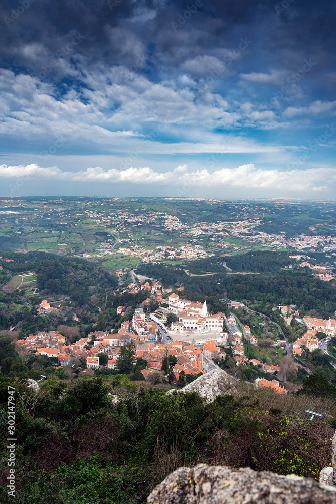 Sintra city and surroundings in Portugal.