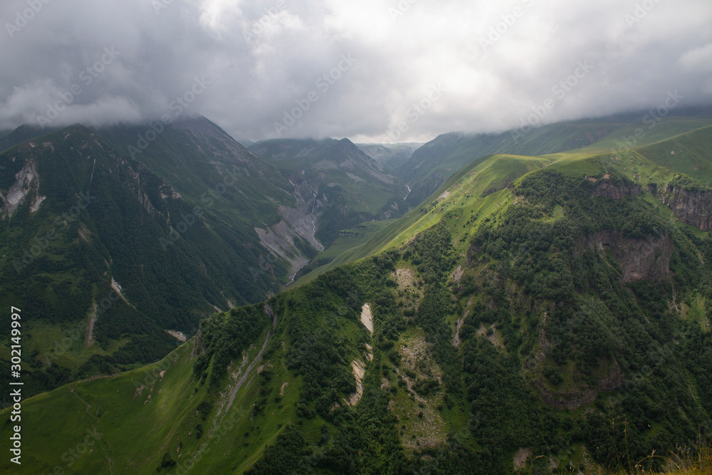 Mountain landscape view. Caucasus, Georgia