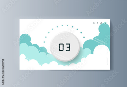 Business presentation brochure advertising the delivery of goods quickly and efficiently