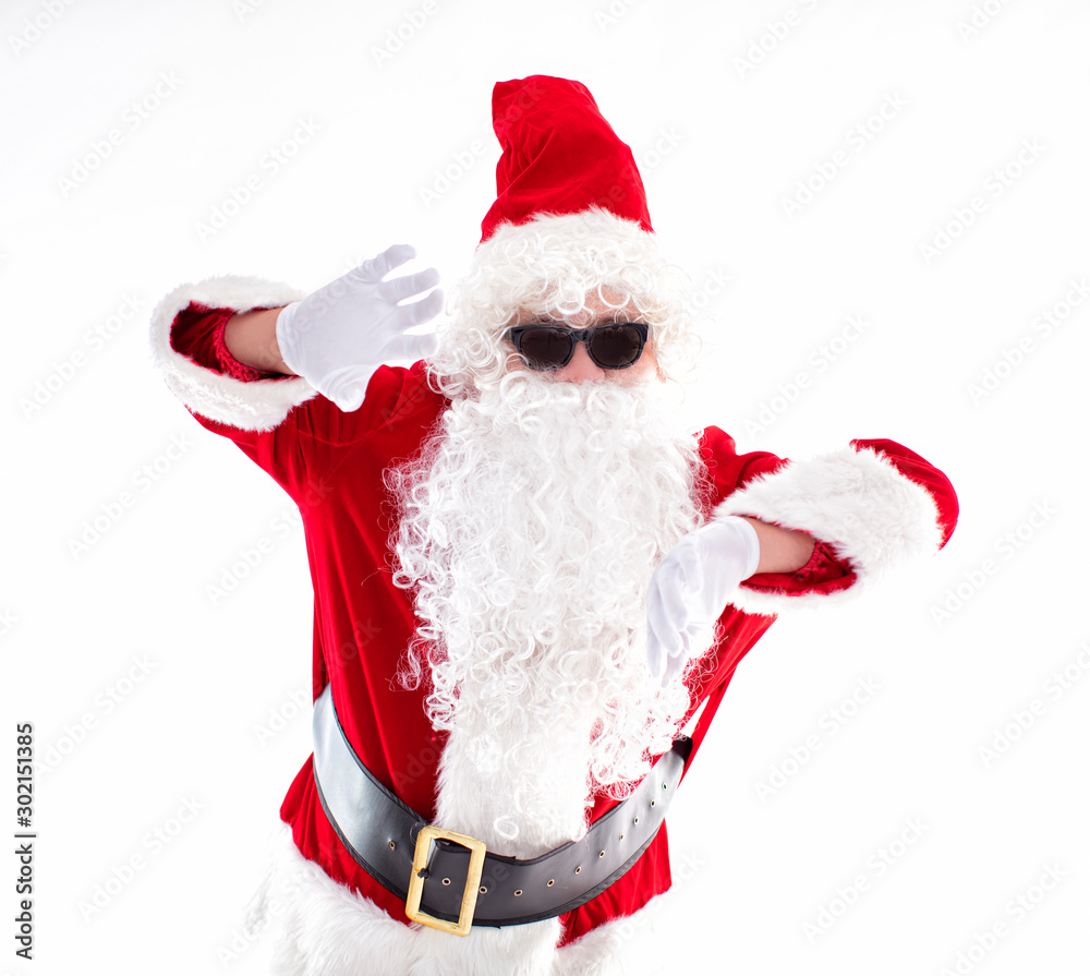 Happy Santa Claus isolated on white background Happy Santa Claus isolated on white background