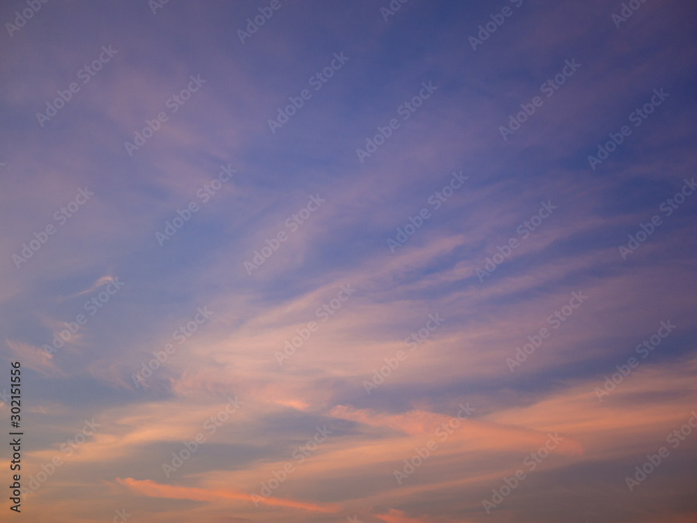 Beautiful sky and clouds in the evening,sky in twilight time background.