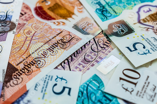 British pounds banknotes photo