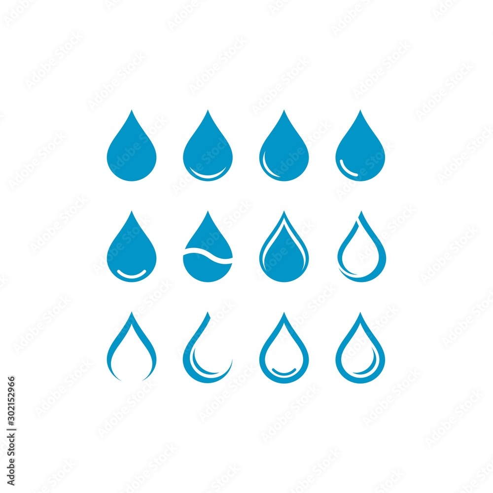 Water Drop Logo template vector icon illustration design Water Drop Logo template vector icon illustration design