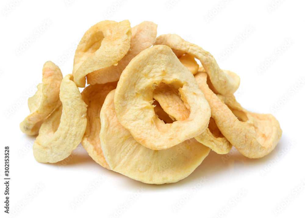 dried apples on white background dried apples on white background