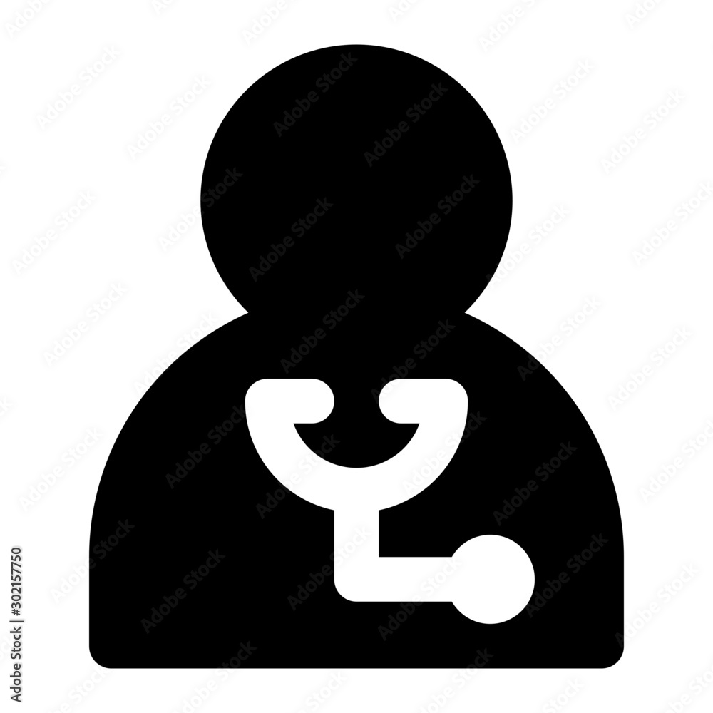 Doctor Glyph Icon Vector