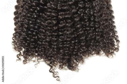 kinky curly black human hair weave extensions bundles photo