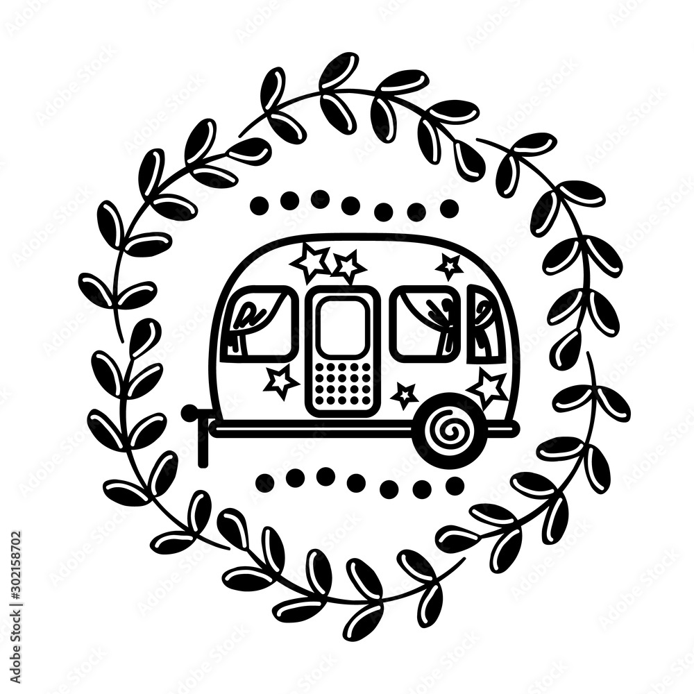 Camping sign vector file. Travel trailer decor. Cut files. Isolated on