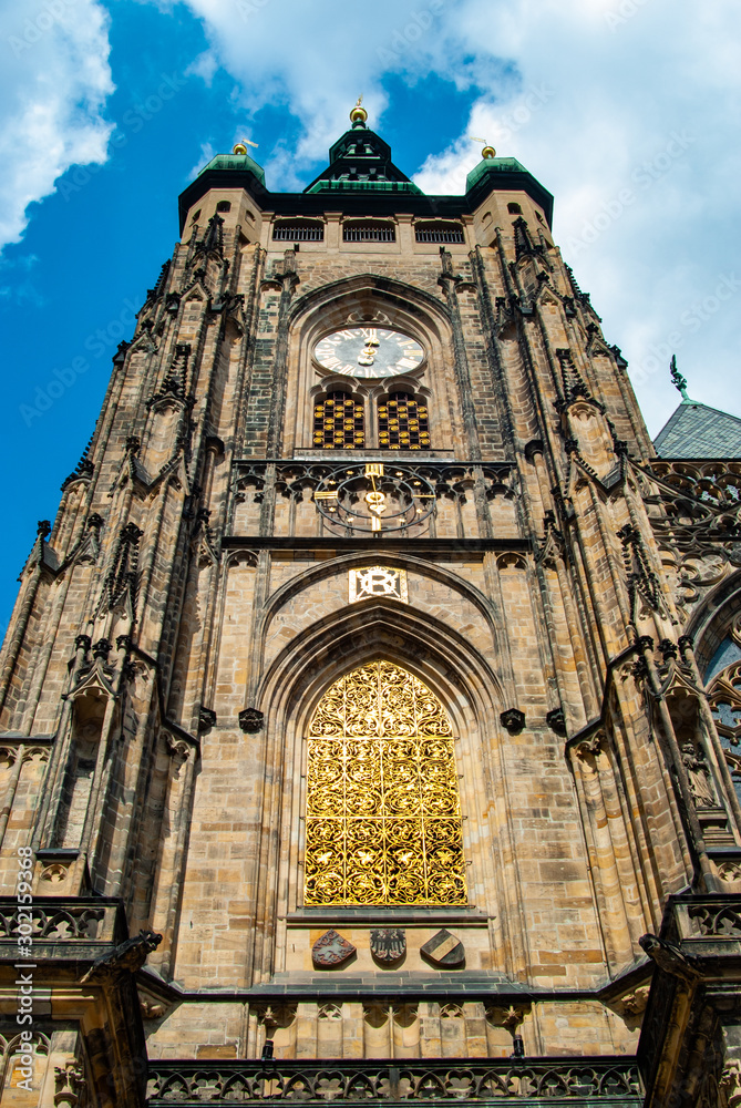 Fototapeta premium Saint Vitus Cathedral facade, Prague Czech