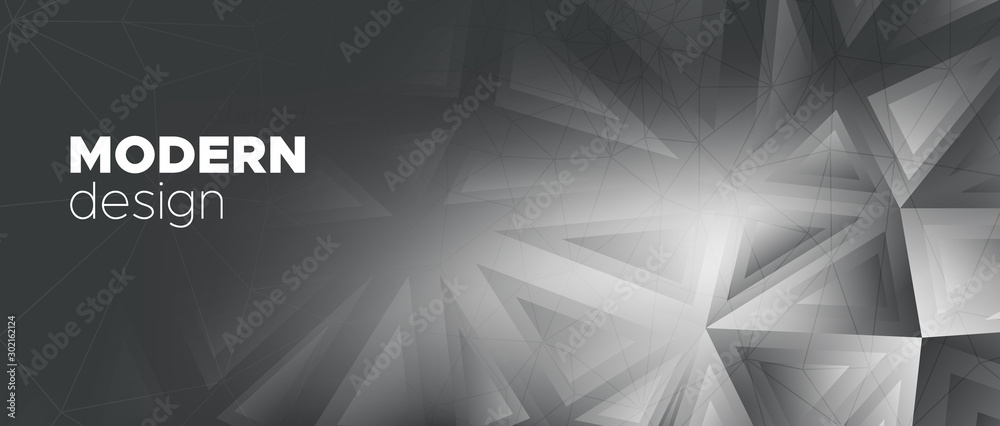 Futuristic Minimal Concept. Graphic Polygonal 