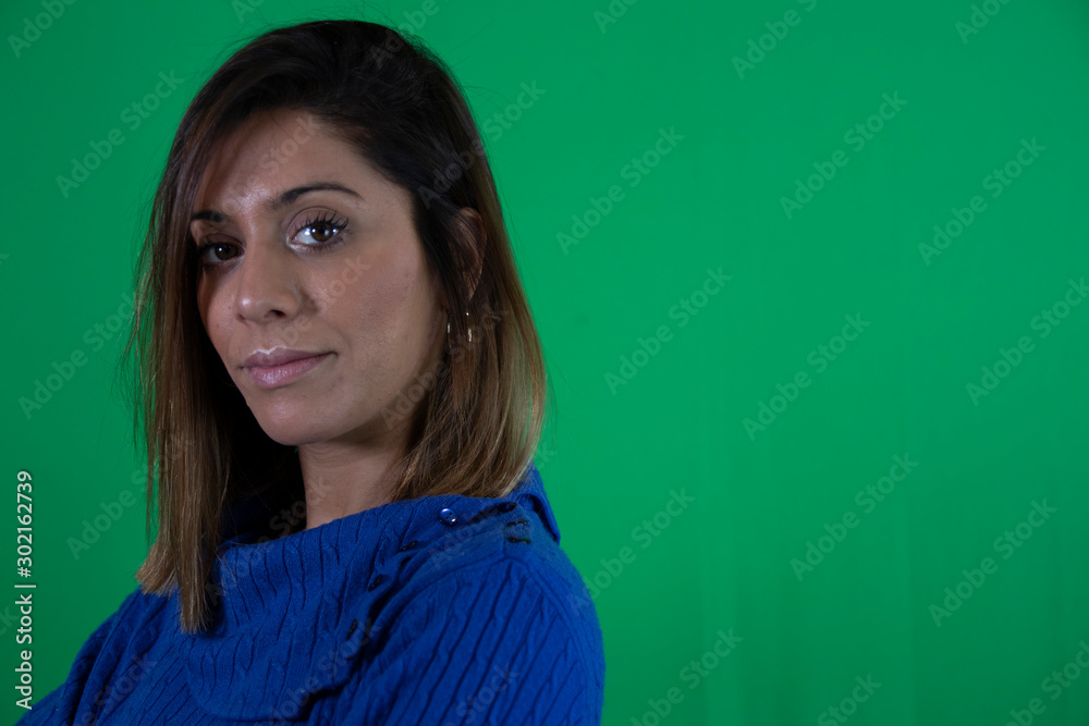 Fototapeta premium Natural woman pointing