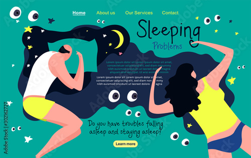Sleeping problems landing page