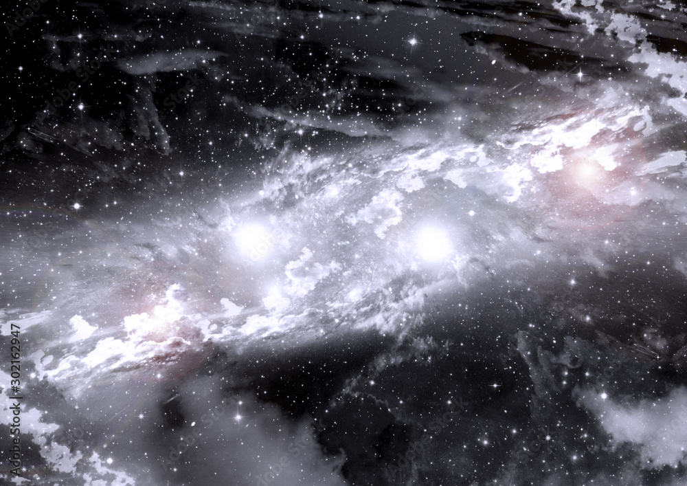 Obraz premium galaktyka w wolnej przestrzeni. Renderowanie 3D