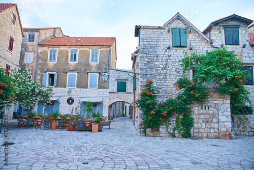  Narrow streets of Stari Grad town, Hvar, Croatia                                                         photo