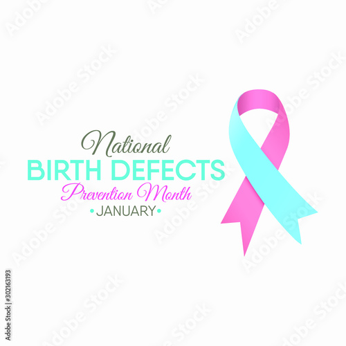 Vector illustration on the theme of Birth Defects Prevention month of January.