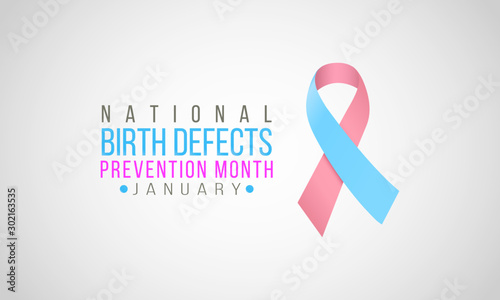 Vector illustration on the theme of Birth Defects Prevention month of January.