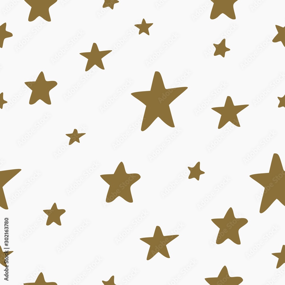 Seamless pattern, vector background with different stars. Bright and colorful backdrop for Christmas and New Year party, packaging and other Seamless pattern, vector background with different stars. Bright and colorful backdrop for Christmas and New Year party, packaging and other