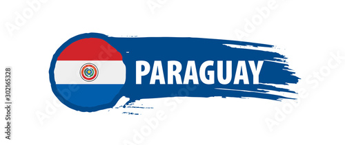 Paraguay flag, vector illustration on a white background
