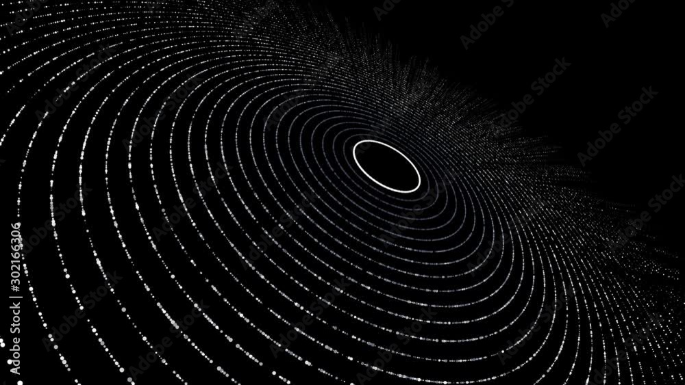 4k animated particle tunnel