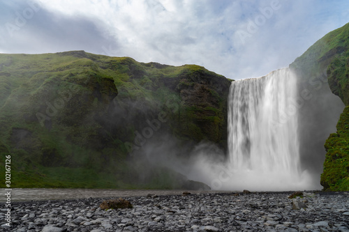 Skogafoss waterfall  the biggest waterfall in Skogar. Iceland