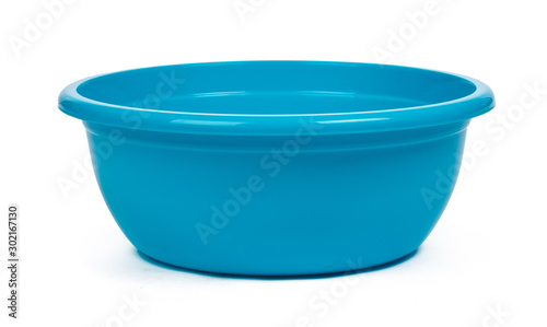 Plastic empty basin isolated on white background