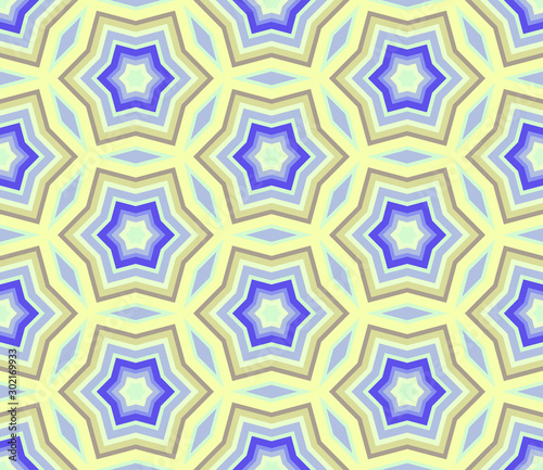 Colorful mosaic tiling decorative geometrical seamless vector pattern
