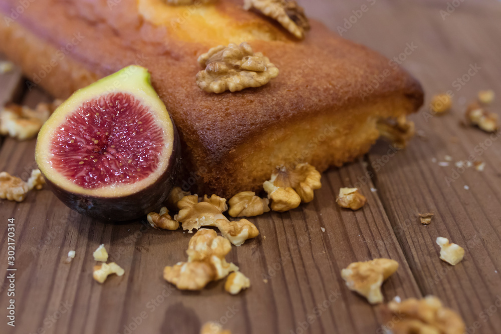 traditional cake with nuts and fruit