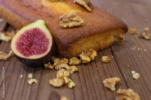 traditional cake with nuts and fruit