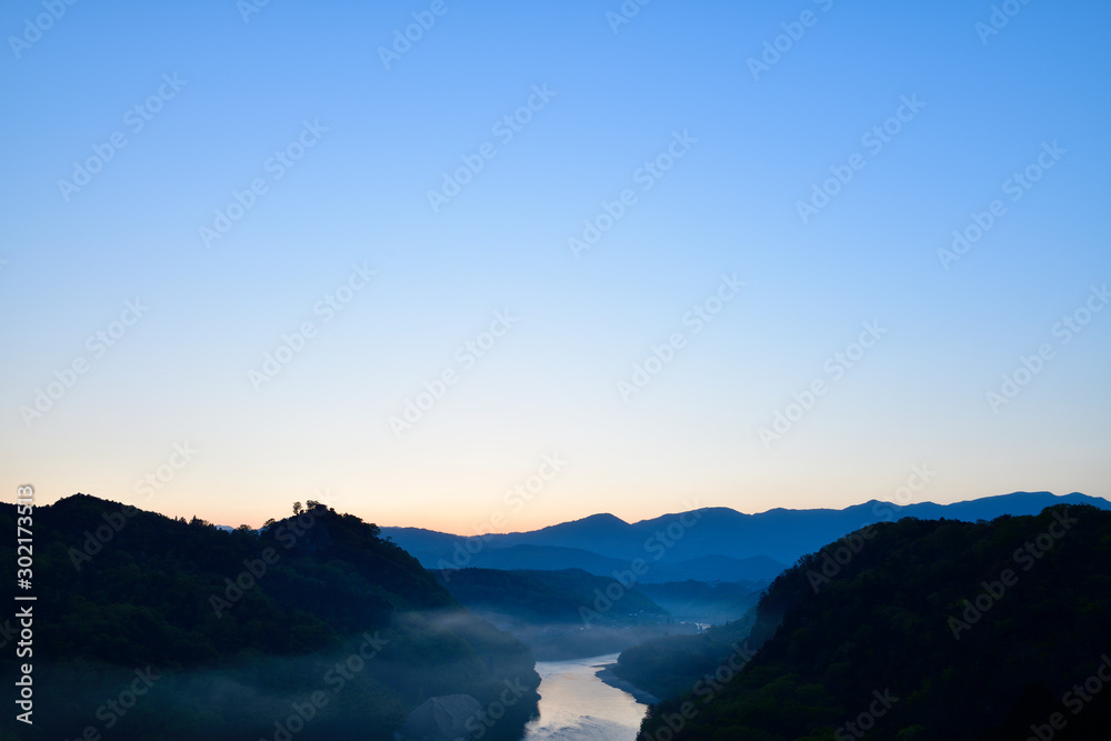 城山大橋からの日の出