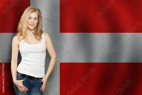 Slika na platnu Travel and learn danish language concept