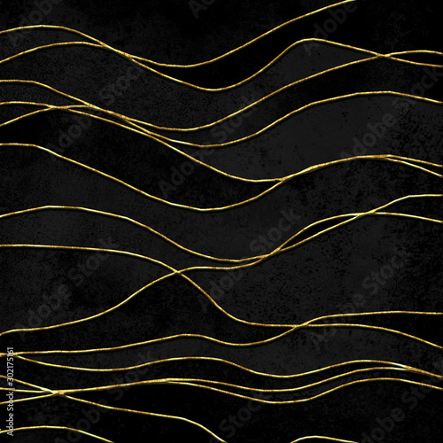 Watercolor luxury wave gold...