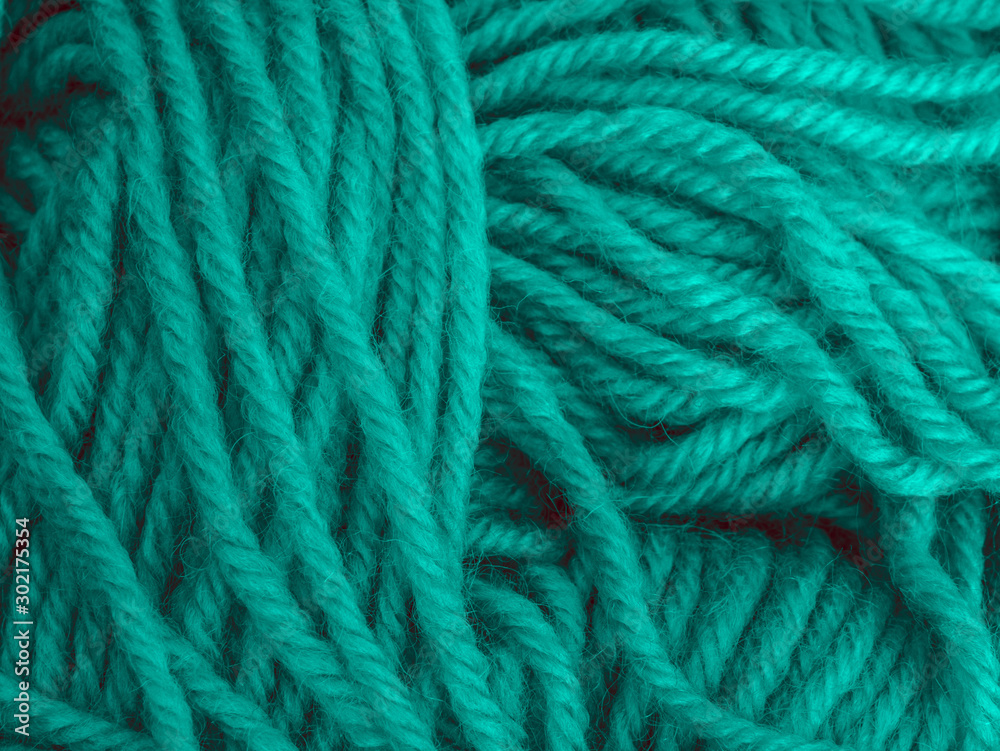 Closed up of green color thread texture background Closed up of green color thread texture background