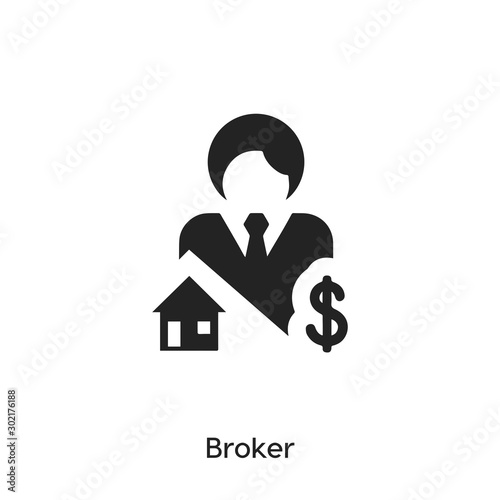 broker icon vector symbol sign