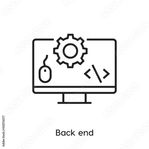 backend icon vector symbol sign