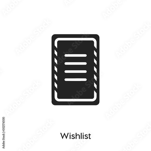 wishlist icon vector symbol sign