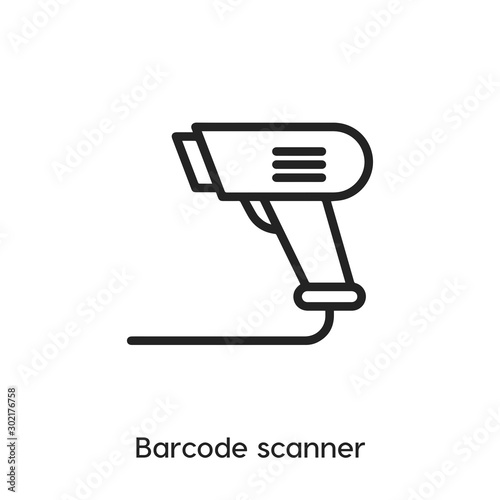 barcode scanner icon vector symbol sign