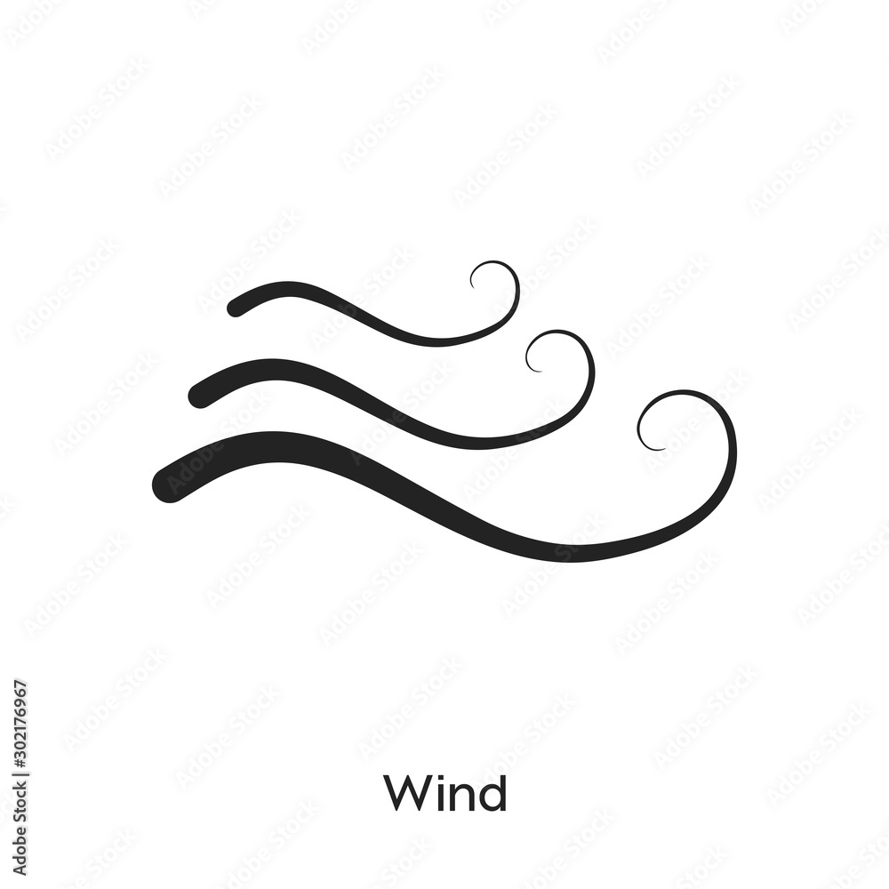wind icon vector symbol sign wind icon vector symbol sign