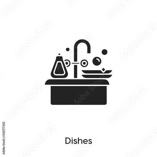 dishes icon vector symbol sign
