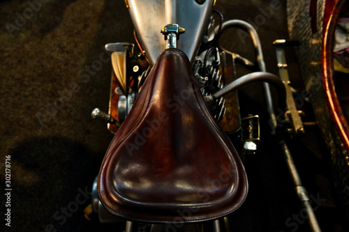 Leather Solo Motorcycle Seat 