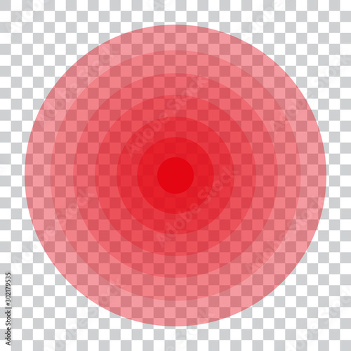 Isolated bold vector red ring from thin to thick photo