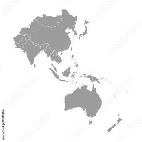 Map of Asia Pacific. photo