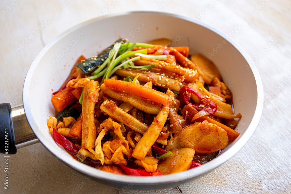 Korean spicy stir fried squid Korean spicy stir fried squid