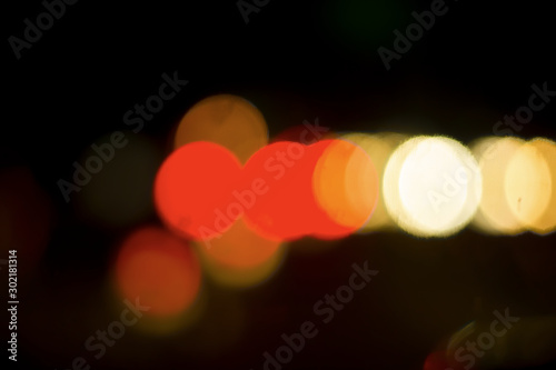 Foto Bokeh with colorful spherical lights alternating with the background image