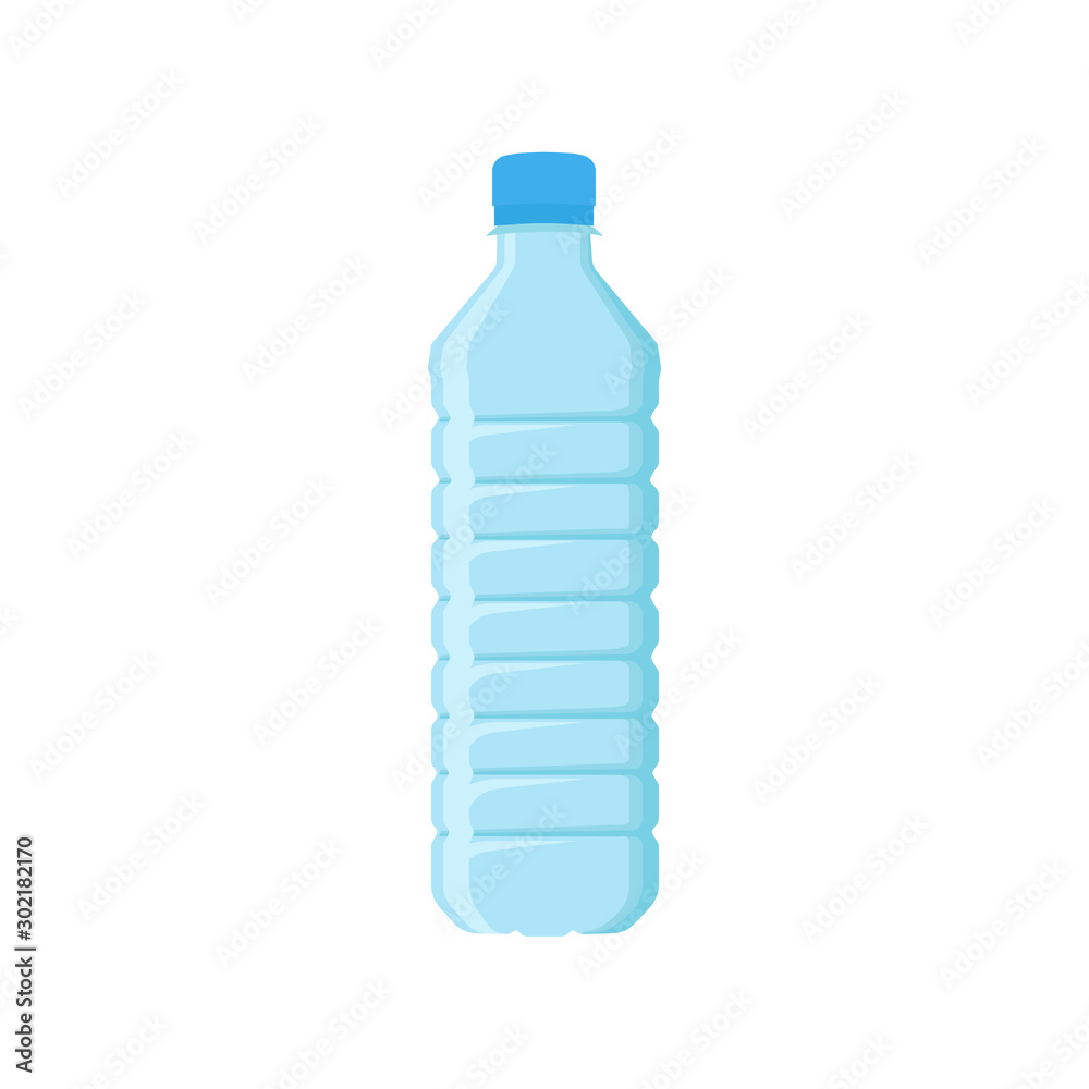 Blue plastic bottle for drinking water. Blue plastic bottle for drinking water.