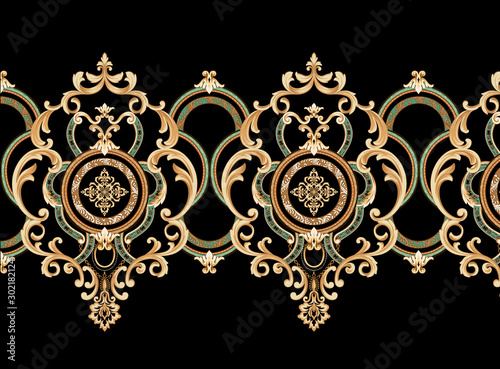 Decorative elegant luxury design.Vintage elements in baroque, rococo style.Design for cover, fabric, textile, wrapping paper .