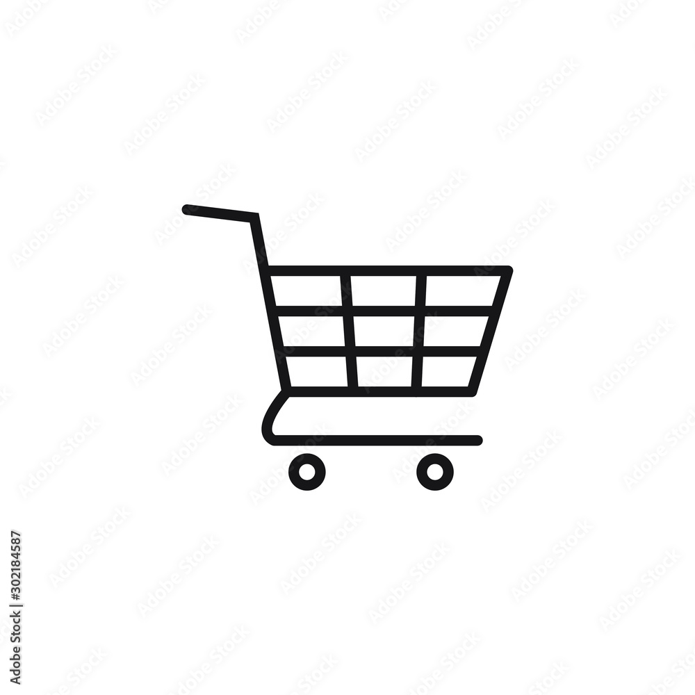 Shopping cart icon. Trolley icon. Shopping cart icon. Trolley icon.