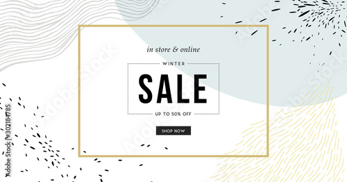 Sale header or banner with space for text on abstract background. 