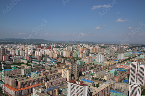 Fototapeta Naklejka Na Ścianę i Meble -  Panoramic view of Pyongyang (North Korea)